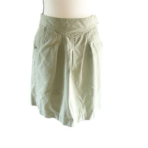 Bass Sage Green Cotton Skirt w/ Pockets Size 2 Spring Summer